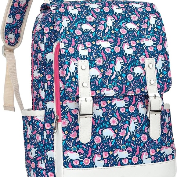 Laptop Backpack Canvas Bag Daypack Satchel unicors - Picture 3 of 12